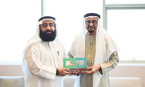 Khalid Al Olama, Board Member and General Secretary of Dubai Charity Association with Firoz Merchant, Founder and Chairman of Pure Gold Group.