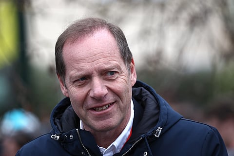 General director of the Tour de France Christian Prudhomme looks on prior to the start of the 1st stage of the Paris-Nice cycling race, 156,1 km between Le Perray-en-Yvelines and Le Perray-en-Yvelines, on March 9.