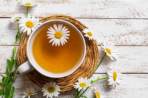 Want to wind down before bed? A cup of chamomile tea proves to be calming and will help you sleep better.