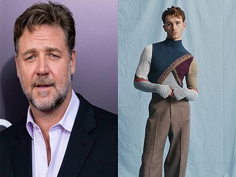 Russell Crowe and Harry Lawtey (Image Source: Instagram/@harry_lawtey)