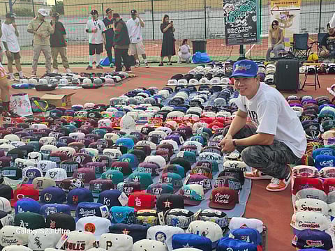 Jerome Pineda with his 200 pieces Mighty Duck at the cap exhibition last year.