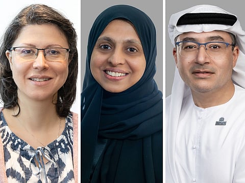 From left: Dr Maria Gomez, Dr Muna Tahlak and Dr Zeyad Al Rais.