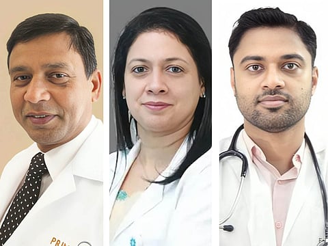 Dr Shahid Gauhar, Dr Fiji Antony and Dr Vishrut Singh