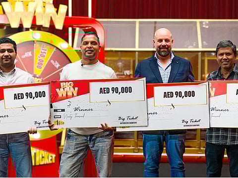 The lucky foursome from the Big Ticket draw.