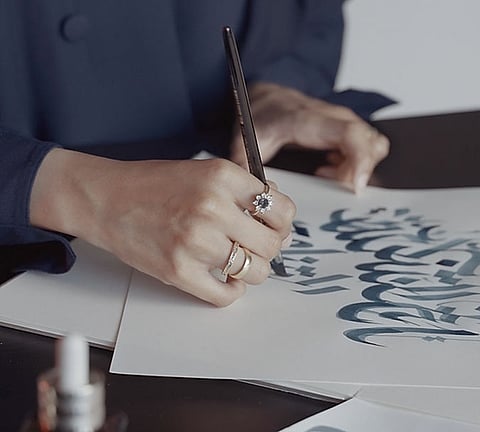 Saudi calligrapher brings the spirit of Ramadan and Eid to Harrods