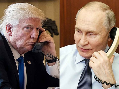 File photo: US President Donald Trump and Russia's President Vladimir Putin.