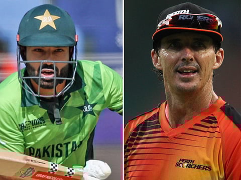 Former Australian spinner Brad Hogg (right) is facing the fans' ire after mocking Pakistan skipper Mohammed Rizwan (left).