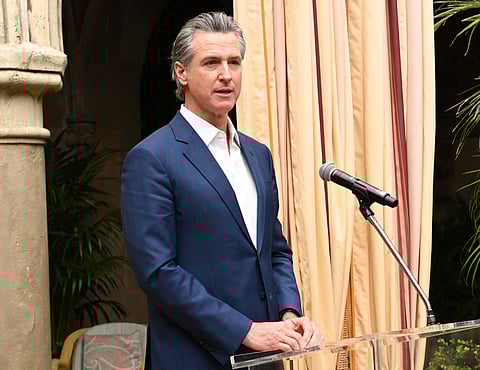 Governor Gavin Newsom attends Vogue World Hollywood Announcement at Chateau Marmont on March 26, 2025 in Los Angeles, California.