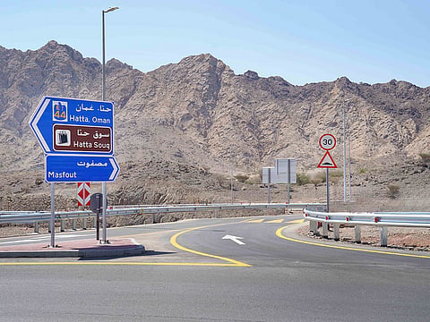 A section of the new 1km stretch leading up to Hatta Souq roundabout.