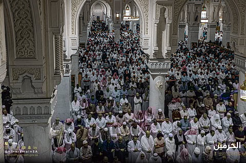 Worshippers pack Saudi Arabia's Grand Mosque on Wednesday, March 26, 2025.