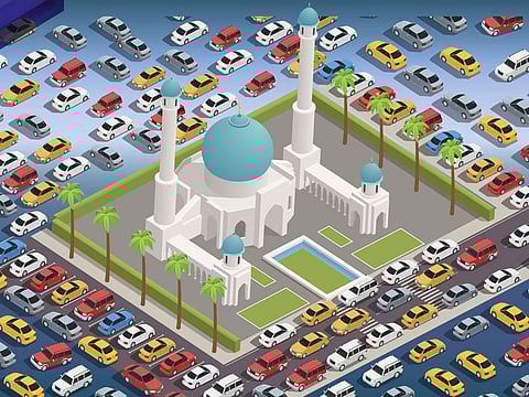 The General Command of Ajman Police has called on drivers to avoid random parking in front of mosques during night prayers (Qiyam).