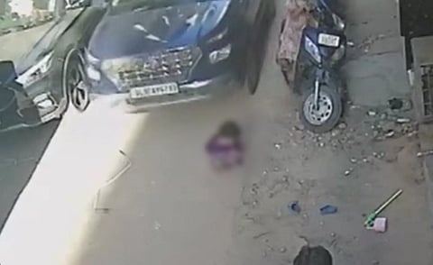 Police confirmed that the car belonged to a neighbour and was being driven by his son.