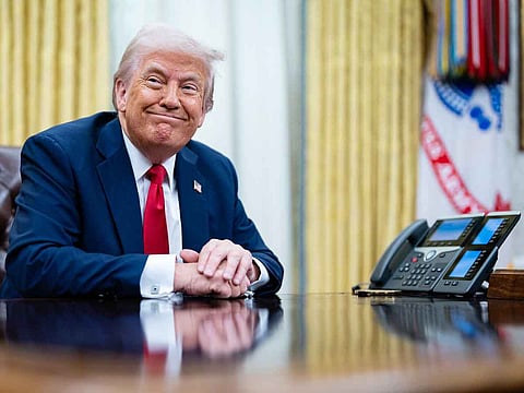 US President Donald Trump during an executive order signing in the Oval Office of the White House in Washington, DC, US, on Monday, March 31, 2025.