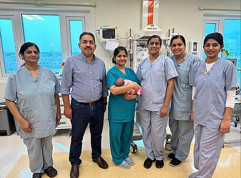 Dr Walid Al Hussin and his team members who worked during Eid holidays