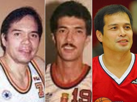 Top Philippine Basketball Association (PBA) heroes (from left): Robert Jaworski, Ramon Fernandez, and Alvin Patrimonio.