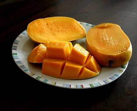 Mangoes , just slice and enjoy