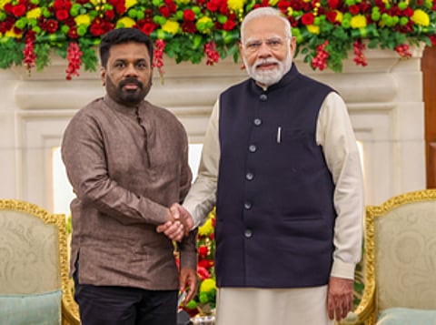 Dissanayake rolled out the red carpet for Modi and conferred on him the country's highest civilian honour.