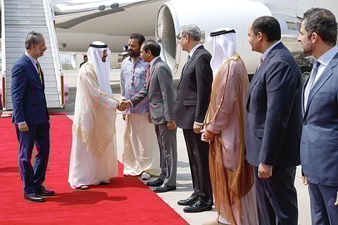 Sheikh Hamdan bin Mohammed received by Indian top officials during his official visit to India on Tuesday