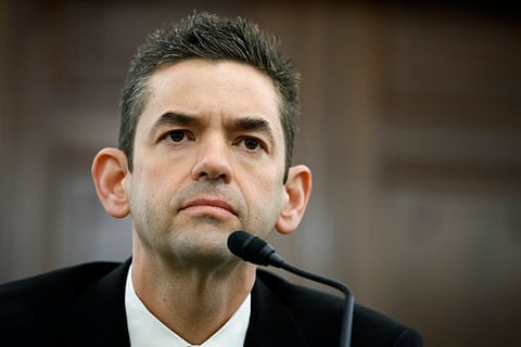 Jared Isaacman, U.S. President Donald Trump's nominee to be National Aeronautics and Space Administration (NASA) Administrator, testifies during a Senate Commerce, Science, and Transportation Committee confirmation hearing in the Russell Senate Office Building on Capitol Hill on April 09, 2025 in Washington, DC.