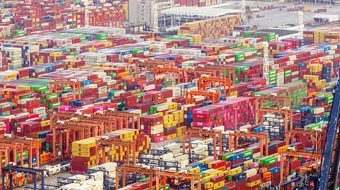 A view of the Yantian International Container Terminals.