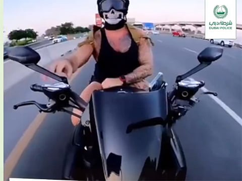In a viral video shared by the police, he was seen performing dangerous stunts on his motorcycle at very high speeds