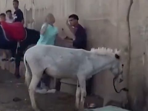 The confrontation sparked widespread outrage online and prompted an official investigation by Egyptian authorities.