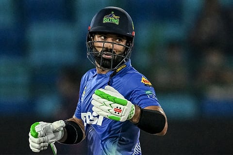 Multan Sultans' skipper Mohammad Rizwan scored a fluent 105 not out against Karachi Kings in the Pakistan Super League on Saturday.
