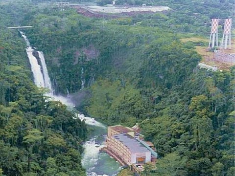 A view of the Maria Cristina Falls complex in Mindanao, southern Philippines.