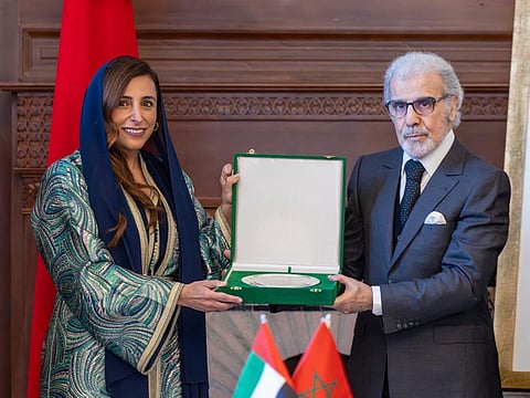 Sheikha Bodour bint Sultan Al Qasimi, President of AUS, during the ceremony in Rabat.