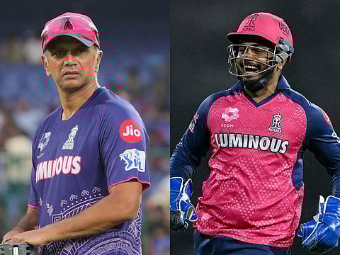 Rajasthan Royals head coach Rahul Dravid (left) dismisses speculation of a rift with captain Sanju Samson and accepts criticism as the team endure a three-match losing run in IPL 18.