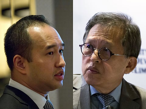 Sherman Kwek, left, and Kwek Leng Beng.