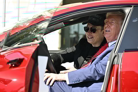 US President Donald Trump and Tesla CEO Elon Musk.
