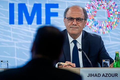 File photo of IMF Middle East and Central Asia Department Director Jihad Azour during the IMF/World Bank Group Spring Meetings at the IMF headquarters in Washington, DC, on April 24, 2025.