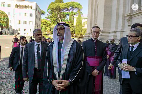 On behalf of the UAE President, Crown Prince of Abu Dhabi attends the funeral of Pope Francis in Rome