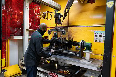 An autoworker. The expected tariff reprieve for the US auto industry come as US President Donald Trump prepares to travel to Michigan, the heart of the American automobile industry, to mark the first 100 days of his second term in the White House.