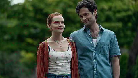 Penn Badgley and Madeline Brewer in the Season 5 finale of You.
