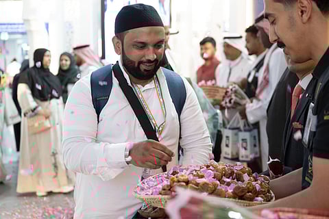 The first group of Indian pilgrims arriving for Hajj 2025 in Medina on Tuesday, April 29, 2025.