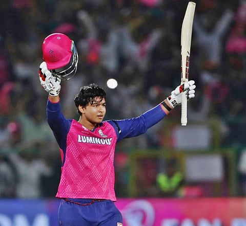 Vaibhav Suryavanshi smashed 11 sixes and seven fours during his stunning knock.