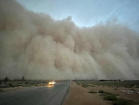 The Saudi National Centre of Meteorology (NCM) had cautioned that parts of Al Qassim would be affected by active winds.