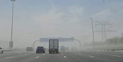 Dust storm sweeps Abu Dhabi: Motorists warned of poor visibility
