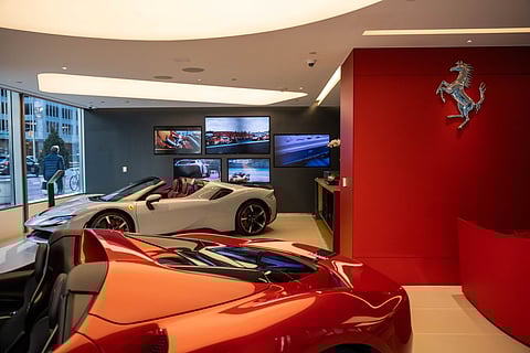 A Ferrari dealership on Park Avenue in New York.
