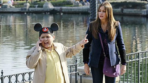 A still from Modern Family episode shot at Disneyland US.