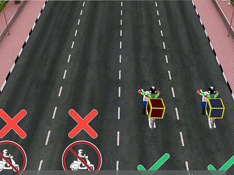 Ajman Police warn delivery drivers to use only two right lanes on the road to boost traffic safety