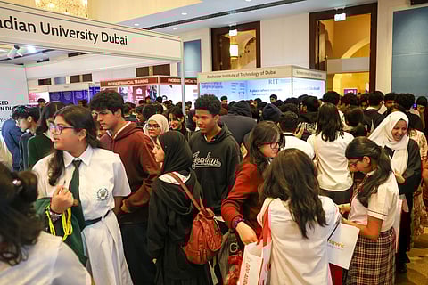 High school students turned out in large numbers on the opening day of Gulf News Edufair 2025