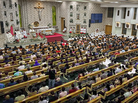 Hundreds of Christian worshippers participated in a Mass of Thanksgiving held at St Joseph’s Cathedral in Abu Dhabi on Saturday evening to celebrate the election of the new Pope.
