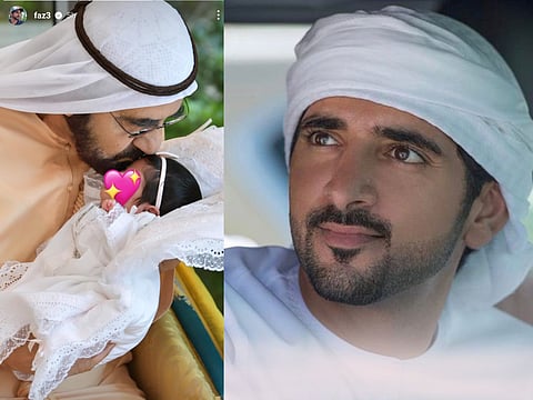 Sheikh Hamdan shares heartwarming photo of Sheikh Mohammed with baby Hind