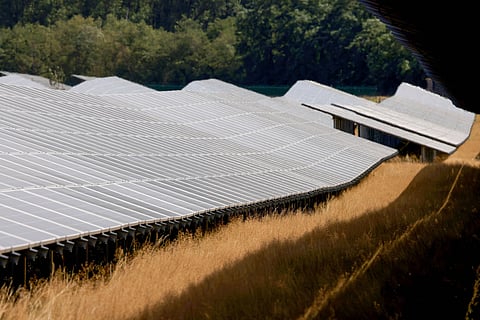 Solar panels in Werneuchen, Germany.