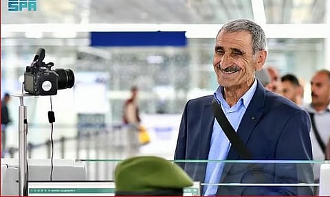 A Turkish pilgrim at Prince Mohammed bin Abdulaziz port in Medina ahead of this year's Hajj.