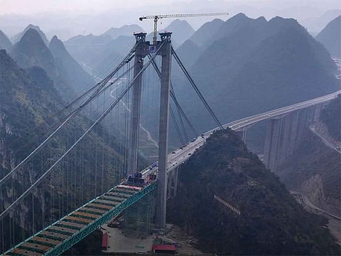 World’s highest bridge set to open in China in June 2025