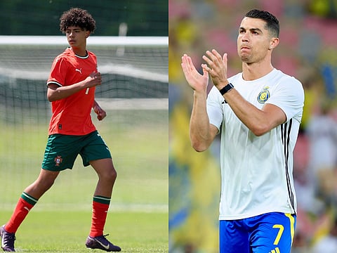 Ronaldo Jr made his international debut during Portugal’s Under-15 clash with Japan — and his proud father was quick to praise the performance.